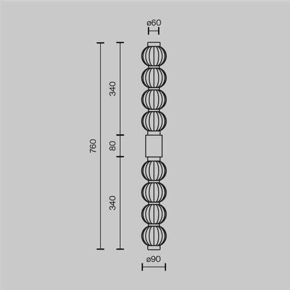 Maytoni Lampa ścienna MOD555WL-L13G3K Amulet