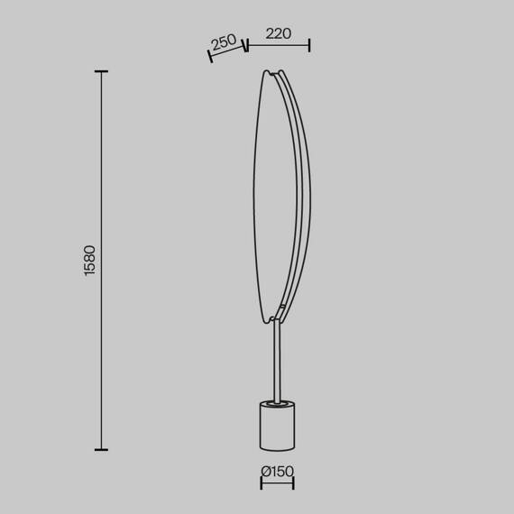 Maytoni Lampa stojąca Breeze MOD281FL-L33BS3K