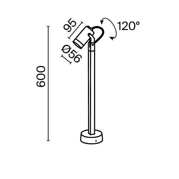 Maytoni Lampa stojąca ogrodowa Scope O025FL-01B1