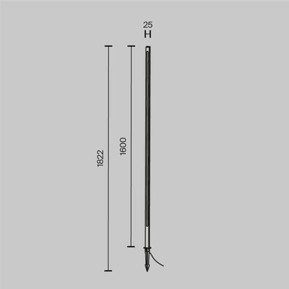 Maytoni Lampa stojąca zewnętrzna Pole O440FL-L24GF3K 182cm