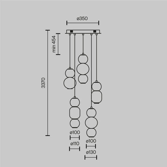 Maytoni Lampa wisząca Drop MOD273PL-L80G3K