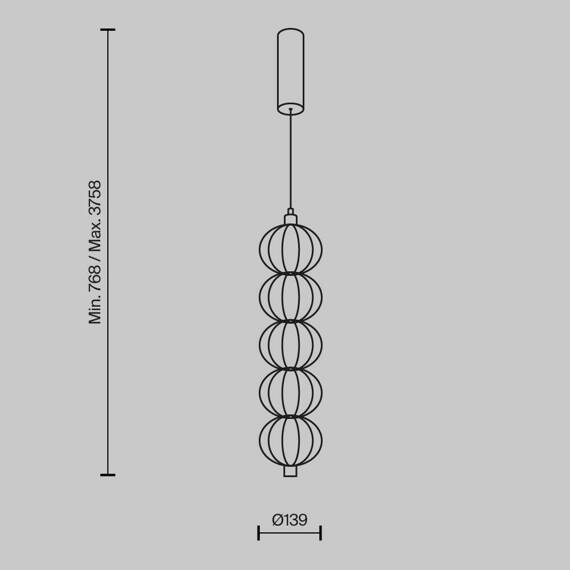 Maytoni Lampa wisząca Golden Cage MOD216PL-L10G3K