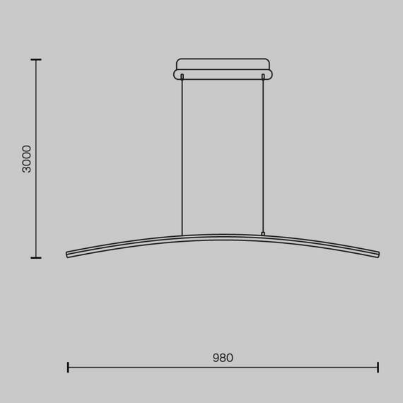 Maytoni MOD243PL-L18BK Zwis Curve 