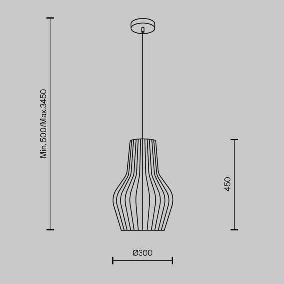 Maytoni Roots MOD191PL-01W1 30cm Żyrandol