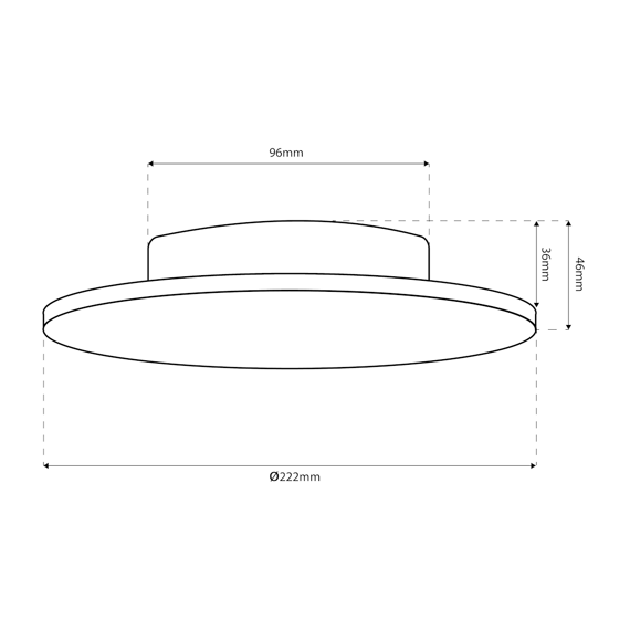 Milagro Disk IP65 22cm Lampa ścienna ML1287