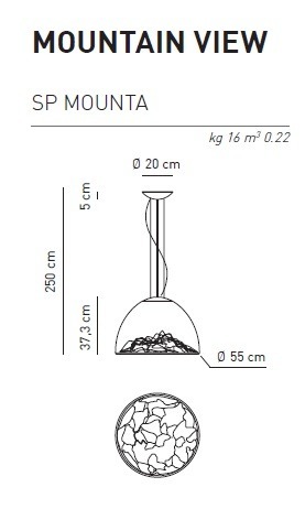 Mountain View SP  Lampa Wisząca AXO Light przezroczysto-chrom LED