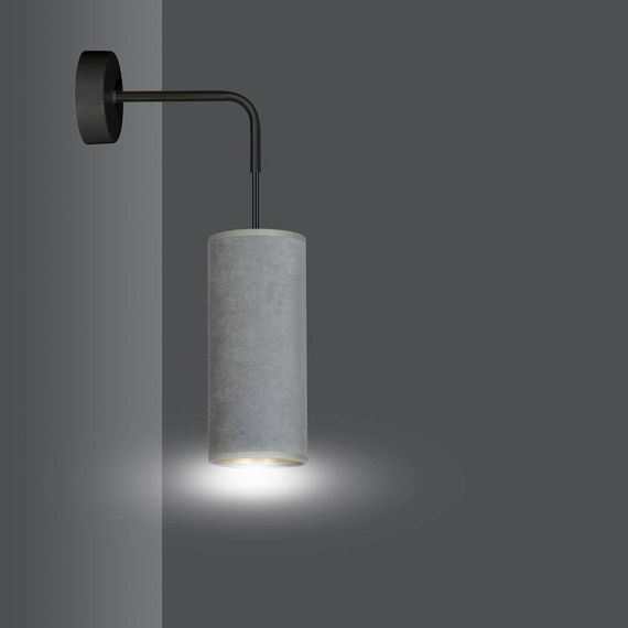 Natynkowa lampa ścienna BENTE K1 BL GRAY czarny (1060/K1) - Emibig