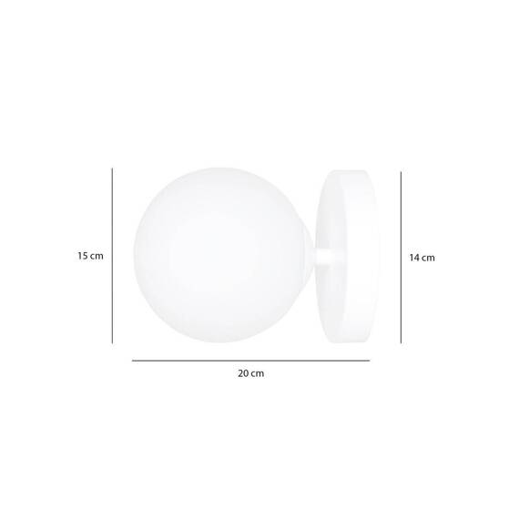 Natynkowa lampa ścienna BIOR K1 WHITE biały (1021/K1) - Emibig