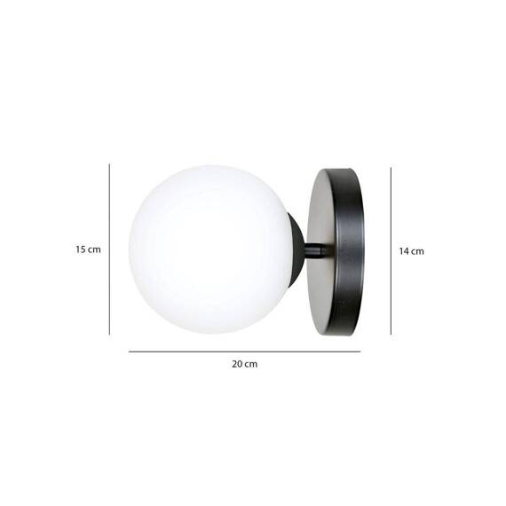 Natynkowa lampa ścienna HALLDOR K1 BLACK czarny (1024/K1) - Emibig