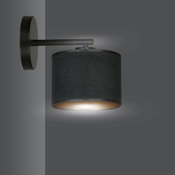 Natynkowa lampa ścienna HILDE K1 BL BLACK czarny (1054/K1) - Emibig