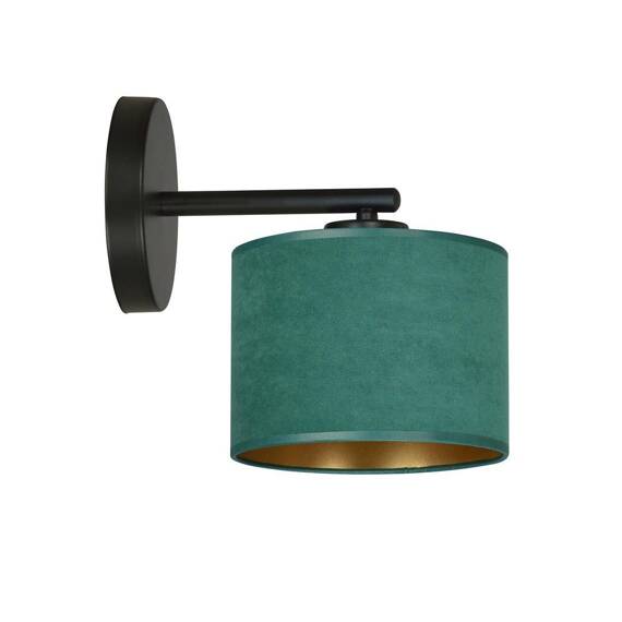 Natynkowa lampa ścienna HILDE K1 BL GREEN czarny (1051/K1) - Emibig