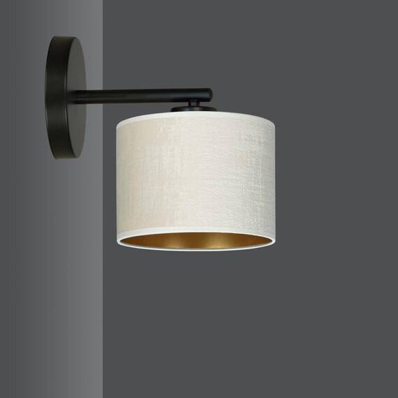 Natynkowa lampa ścienna HILDE K1 BL WHITE czarny (1052/K1) - Emibig