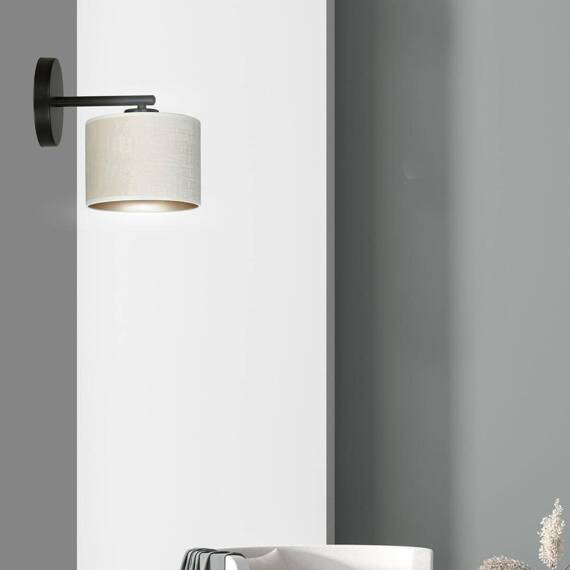 Natynkowa lampa ścienna HILDE K1 BL WHITE czarny (1052/K1) - Emibig