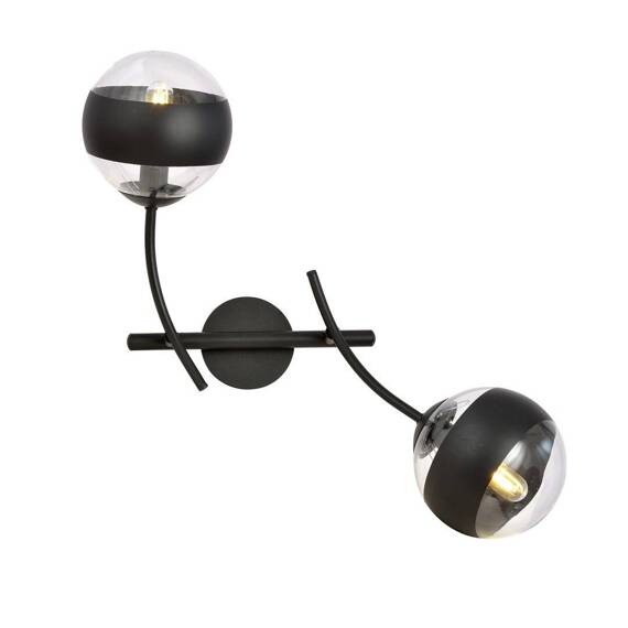 Natynkowa lampa ścienna HUNTER K2 BLACK/STRIPE czarny (1101/K2) - Emibig