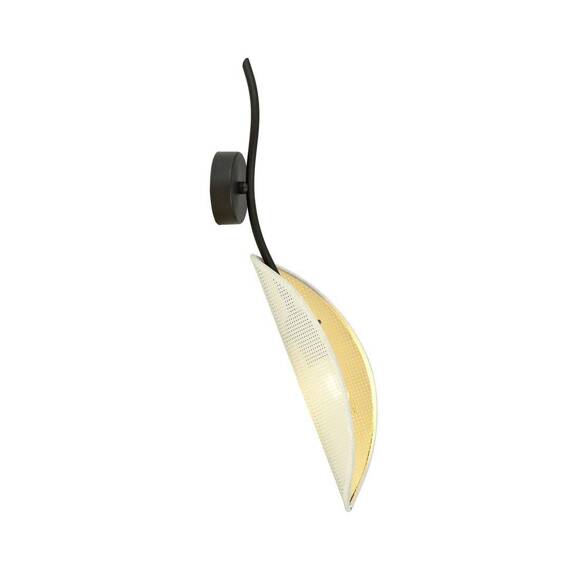 Natynkowa lampa ścienna LOTUS K1 WHITE/GOLD czarny (1107/K1) - Emibig