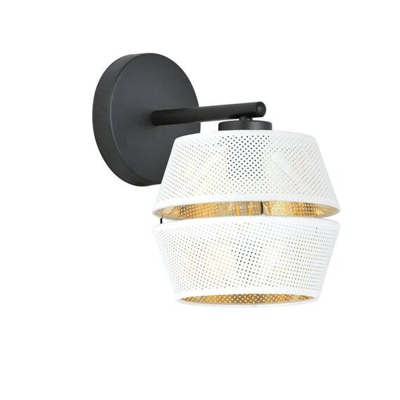 Natynkowa lampa ścienna  MALIA K1 WHITE/GOLD  czarny (1184/K1) - Emibig