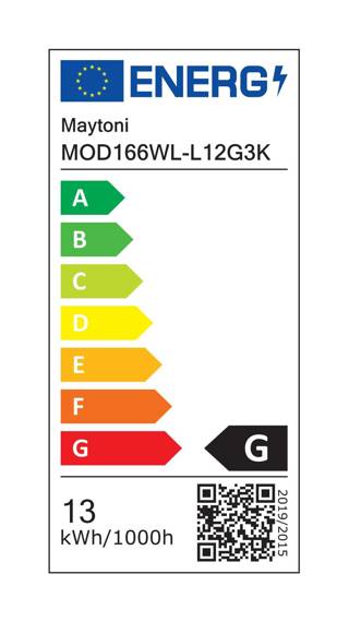 Natynkowa lampa ścienna Tau złoty (MOD166WL-L12G3K) - Maytoni