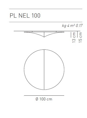 Nelly PL 100 Lampa sufitowa AXO Light 100 cm