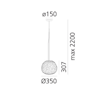 Nowoczesna lampa wisząca Artemide Meteorite 1702010A