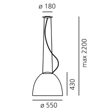 Nowoczesna lampa wisząca Artemide Nur A242100