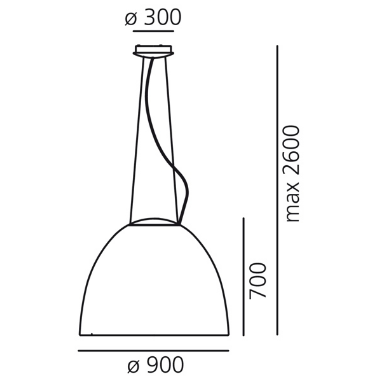 Nowoczesna lampa wisząca Artemide Nur A243200