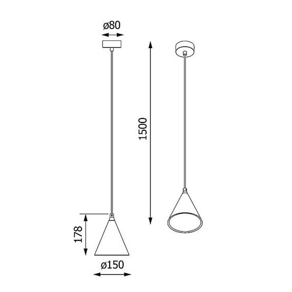 Nowoczesna lampa wisząca Cleoni Rim D1 LA39/D1/116/3000K