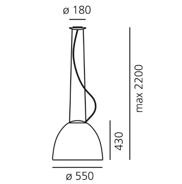 Nowoczesna lampa wisząca LED Artemide Nur A243410