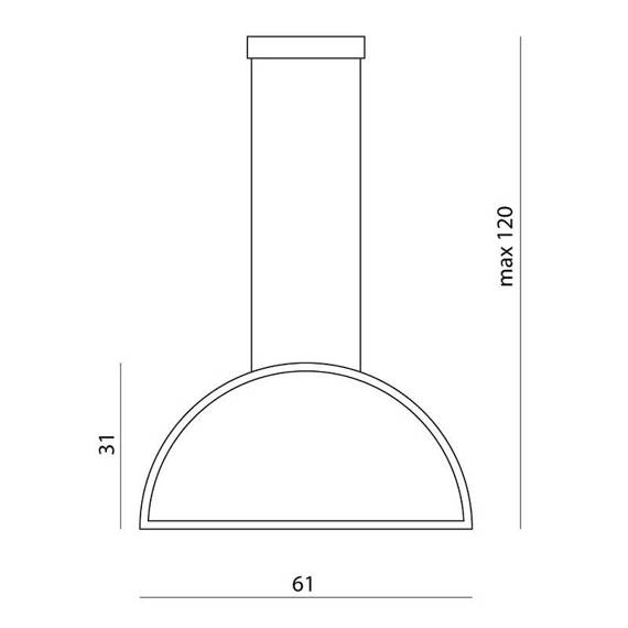 Nowoczesna lampa wisząca Ramko Demi 60 cm Czarna