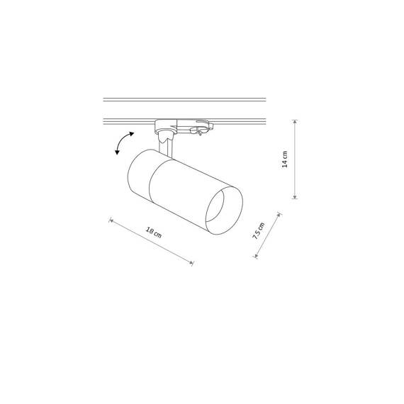 Nowoczesny spot TINOS LED 30W 3000K Nowodvorski 10398 Czarny system 3-obwodowy