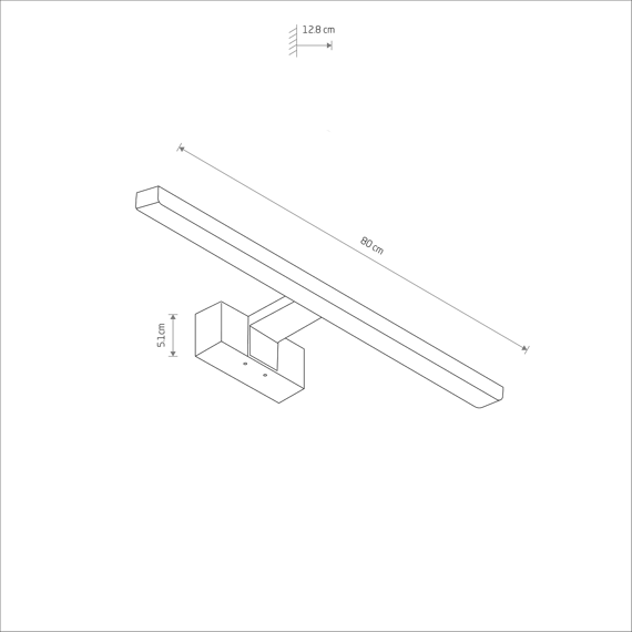 Nowodvorski 10667 Chrom Kinkiet Cezanne Led L 3000K