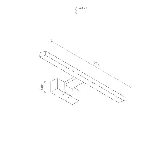 Nowodvorski 10681 Chrom Kinkiet Cezanne Led M 4000K