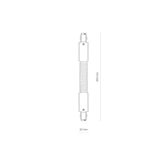 Nowodvorski 8700 Łącznik Elastyczny Ctls Power Flex Connector Czarny