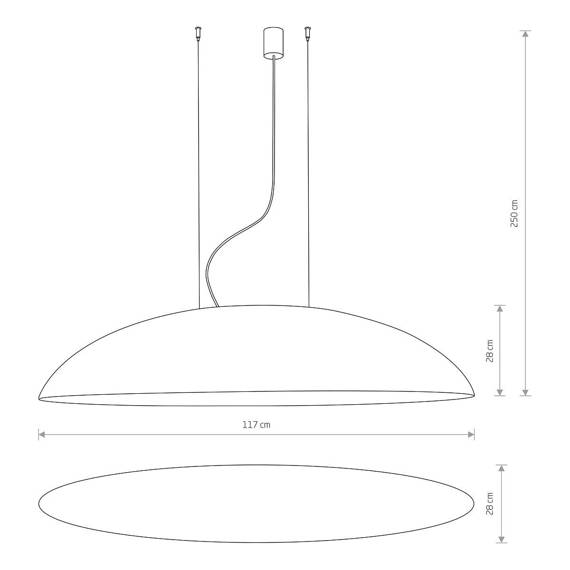 Nowodvorski Canoe Oprawa wisząca 10326 Biało-Miedziana 