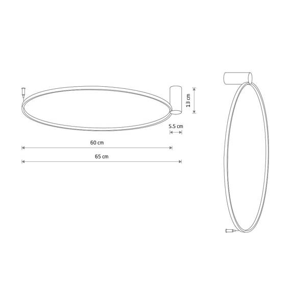 Nowodvorski Circolo LED M 10815 Kinkiet/plafon 2w1 3000K