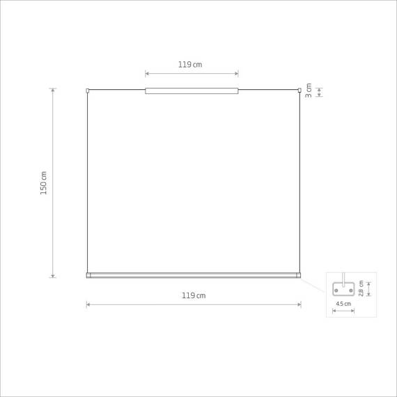 Nowodvorski Nowoczesny Zwis 10523 CL H LED PRO 3000K