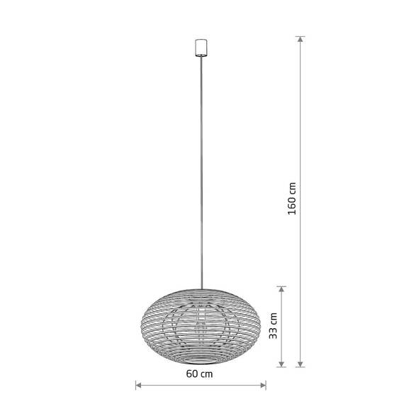 Nowodvorski  Rattan M Naturalne Drewno Oprawa wisząca 11154