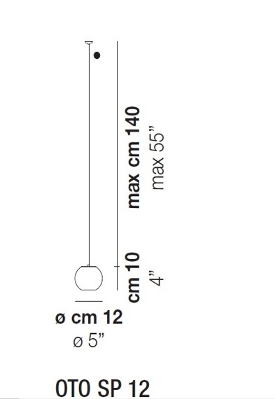 OTO SP12 Lamap Wisząca Vistosi transparentna 12 cm