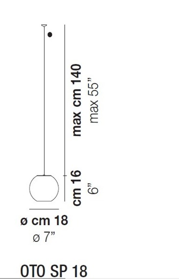 OTO SP18 Lamap Wisząca Vistosi transparentna 18 cm