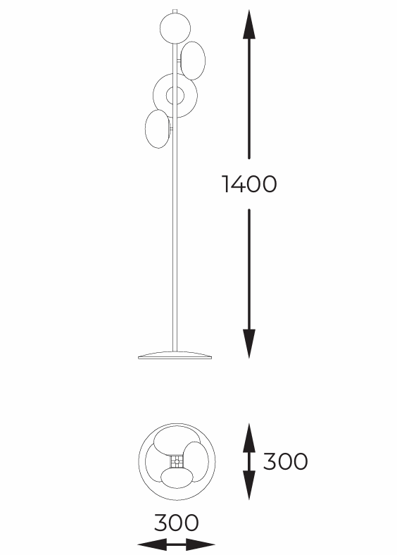 Omi Zuma Line 1177 Lampa stojąca