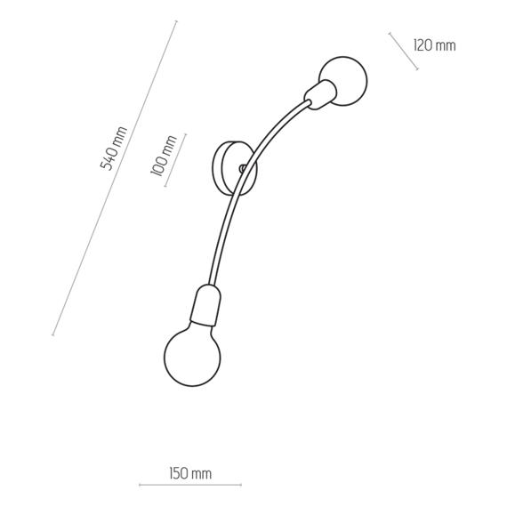 Oprawa Ścienna TK Lighting Helix 2719