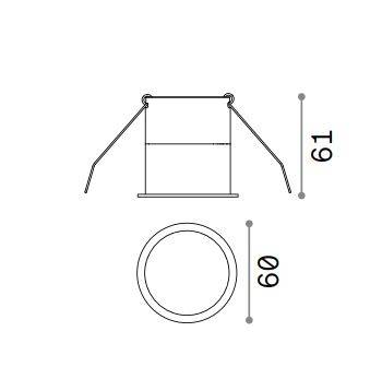 Oprawa do zabudowy Ideal Lux Quark 258478