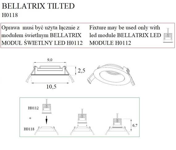 Oprawa do zabudowy MaxLight Bellatrix H0118