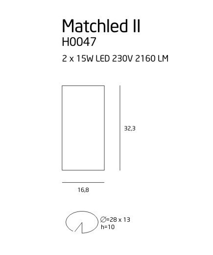 Oprawa do zabudowy MaxLight Matchled 2 H0047