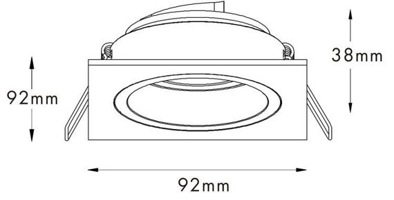 Oprawa do zabudowy Zuma Line Chuck DL Square 92704-N