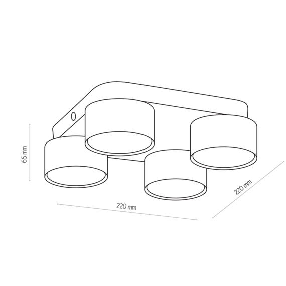 Oprawa natynkowa 3393 TK Lighting Space