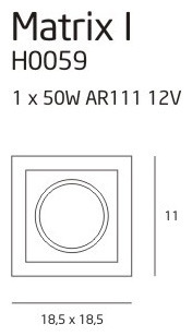 Oprawa pod zabudowę MaxLight Matrix H0059