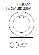 Oprawa pod zabudowę MaxLight Time H0074