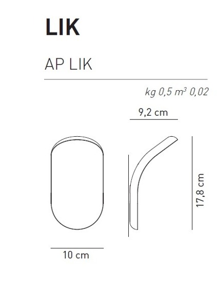 Oprawa ścienna Axo Light Lik brąz