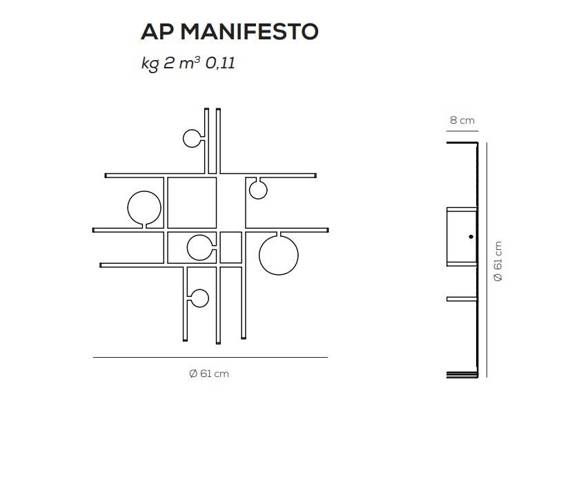 Oprawa ścienna Axo Light Manifesto White