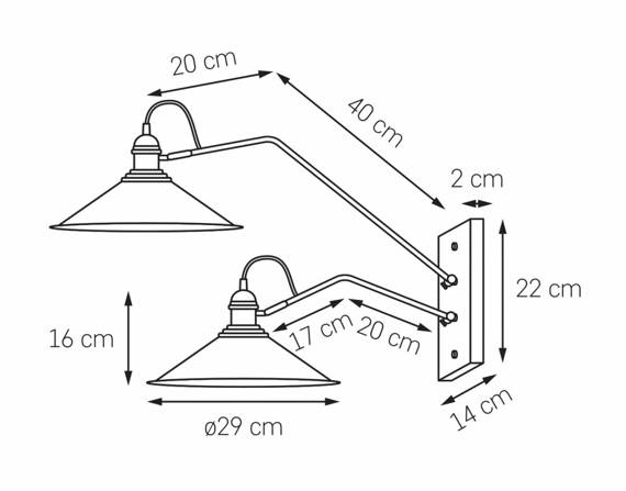 Oprawa ścienna Kaspa Hats 2 20504206